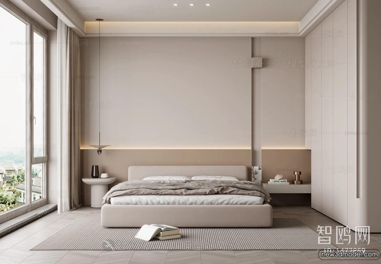 Bed 3D Models - 3D Furniture for Bedroom - 124