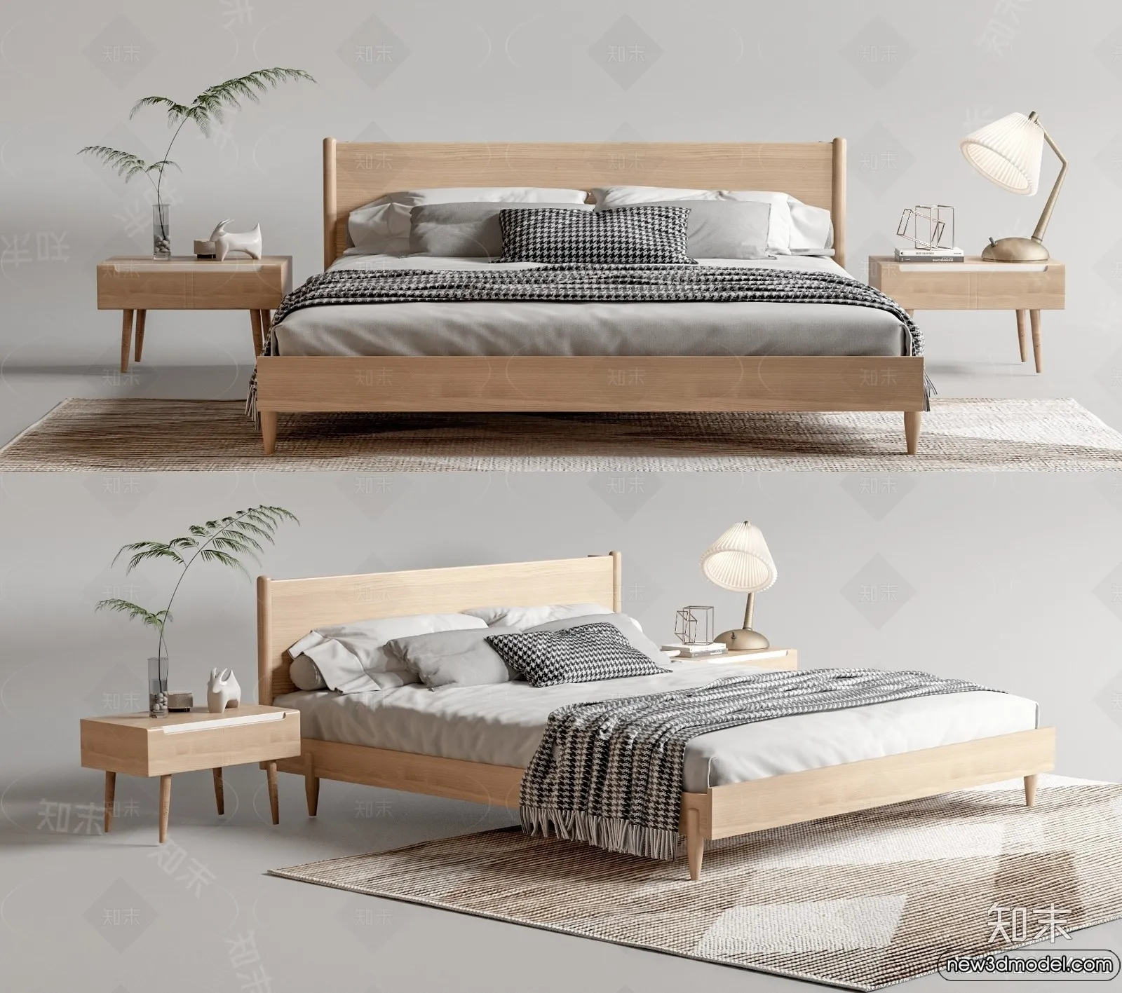 Bed 3D Models - 3D Furniture for Bedroom - 129