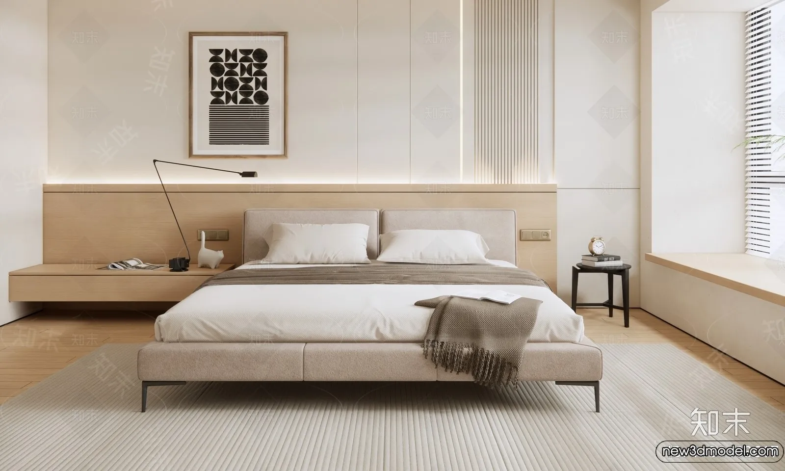 Bed 3D Models - 3D Furniture for Bedroom - 130