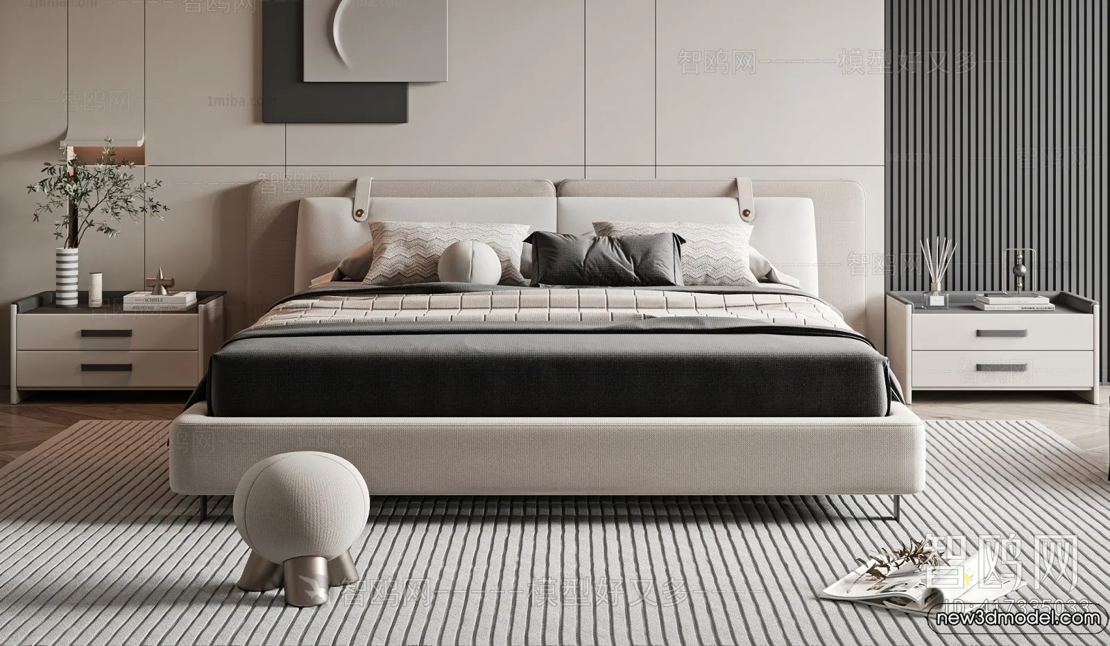 Bed 3D Models - 3D Furniture for Bedroom - 131