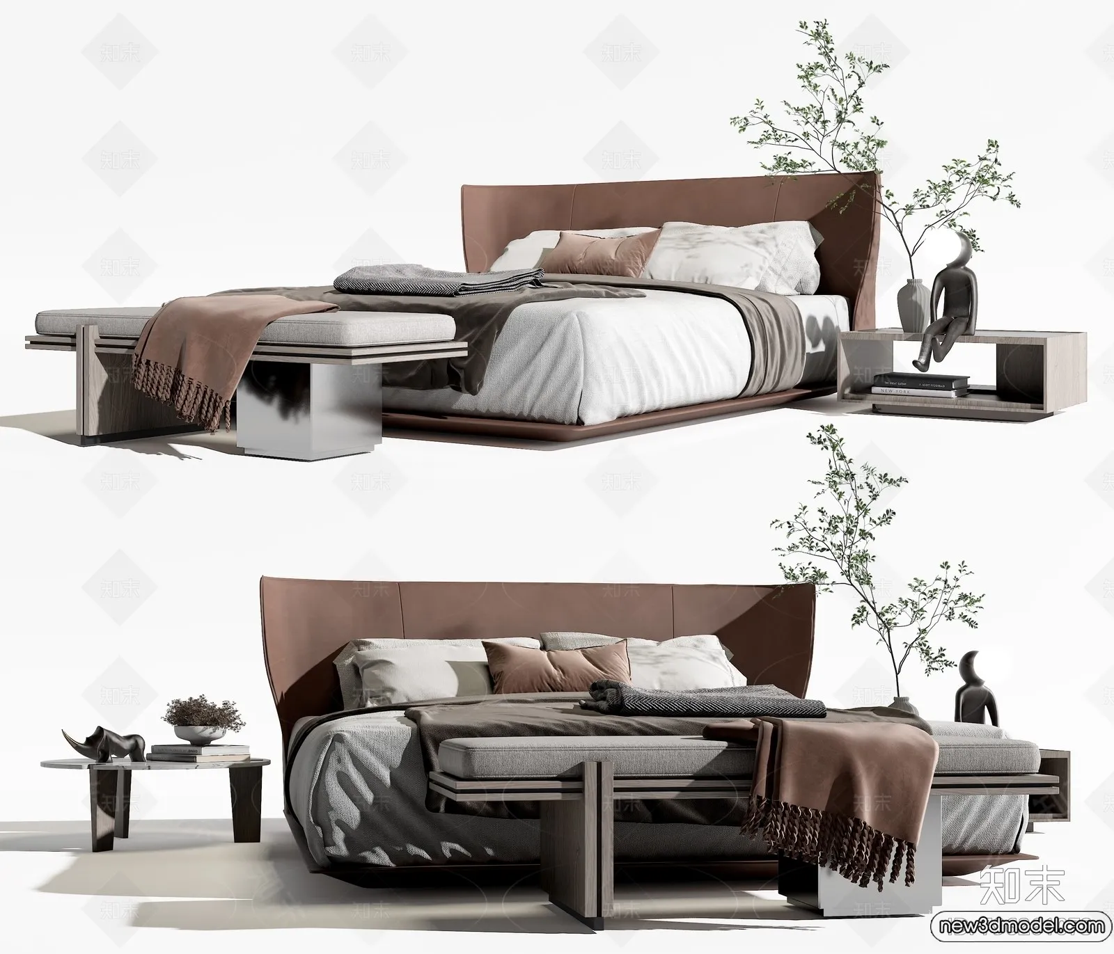 Bed 3D Models - 3D Furniture for Bedroom - 137