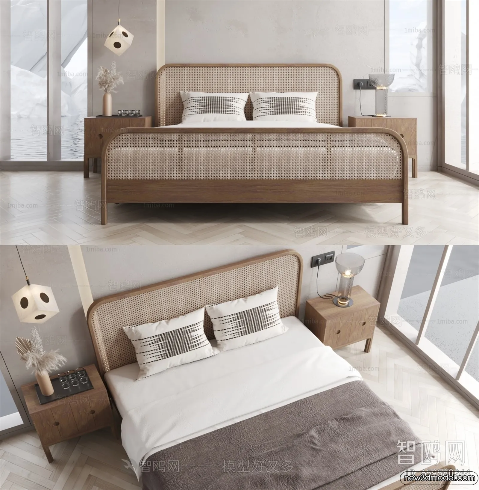 Bed 3D Models - 3D Furniture for Bedroom - 138
