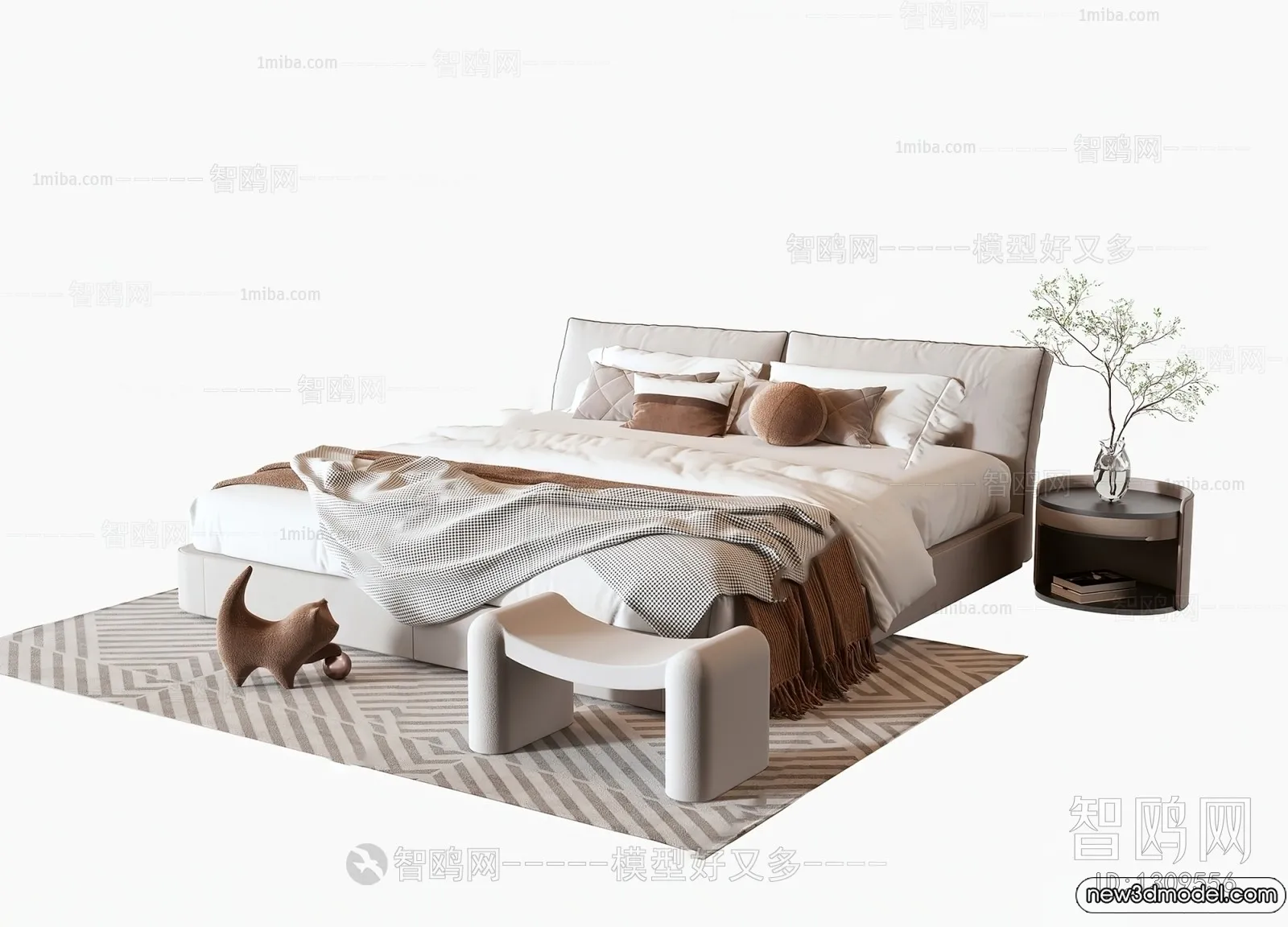 Bed 3D Models - 3D Furniture for Bedroom - 139