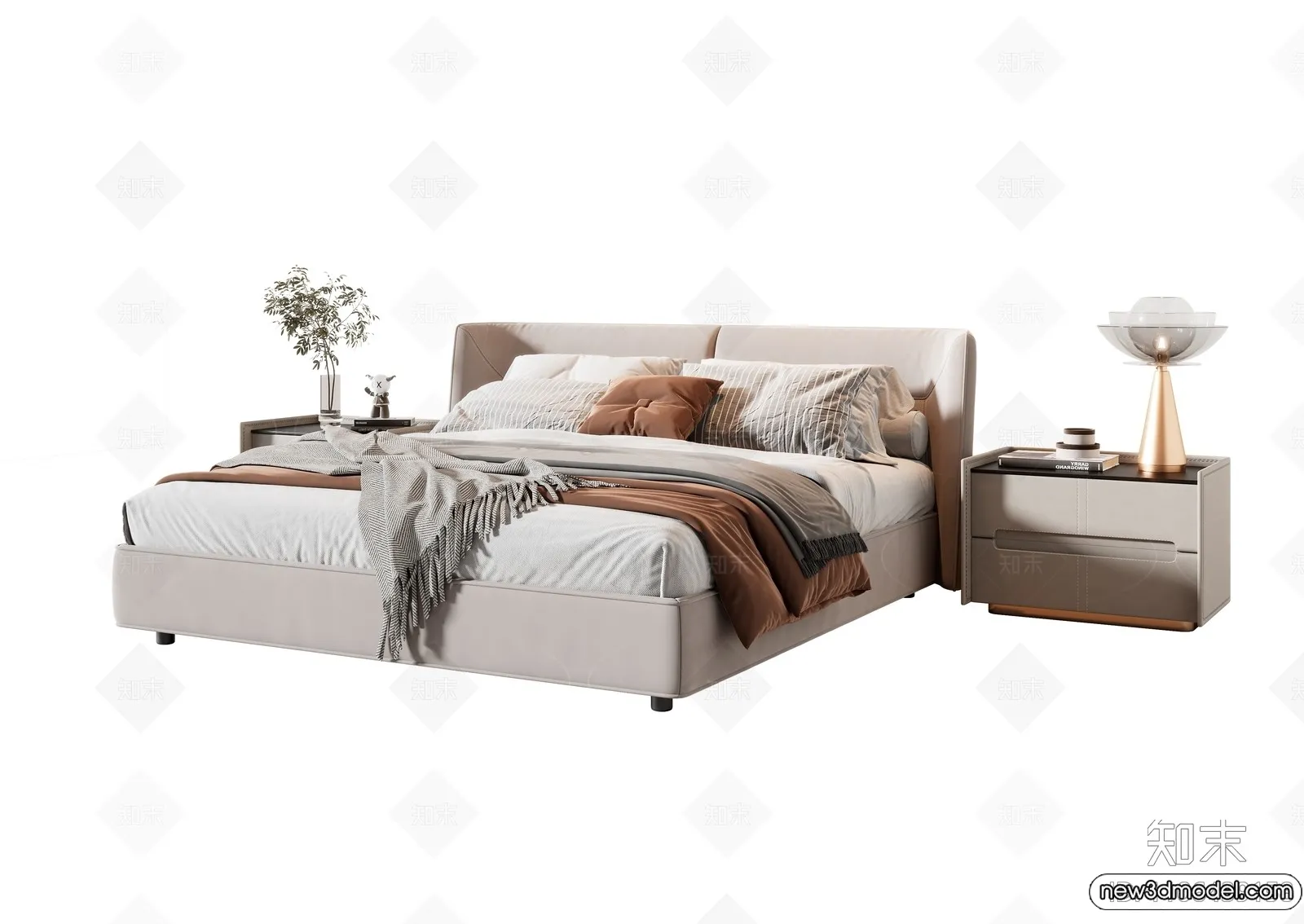 Bed 3D Models - 3D Furniture for Bedroom - 141