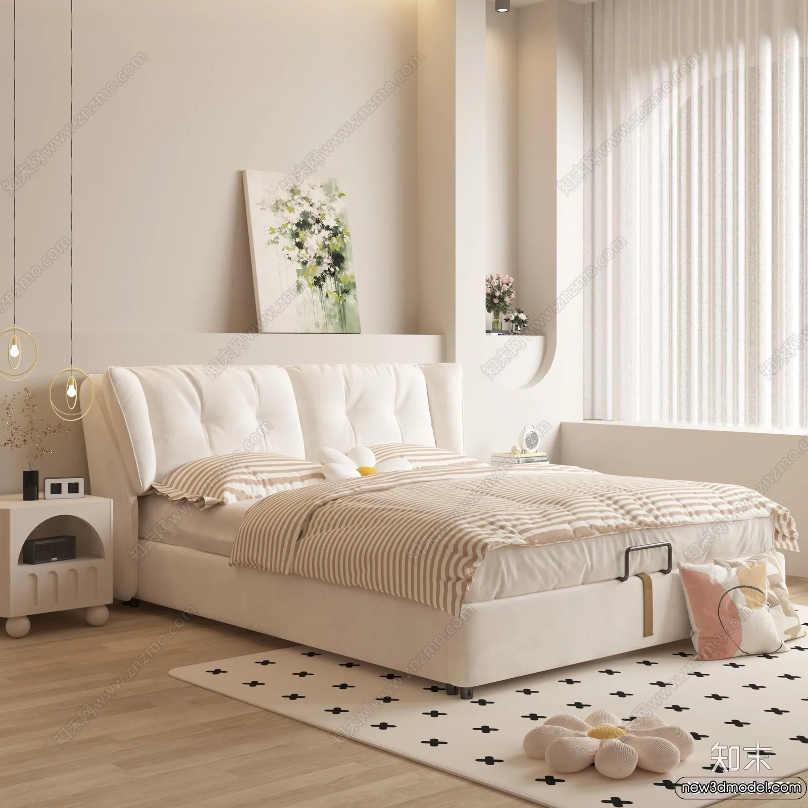 Bed 3D Models - 3D Furniture for Bedroom - 151