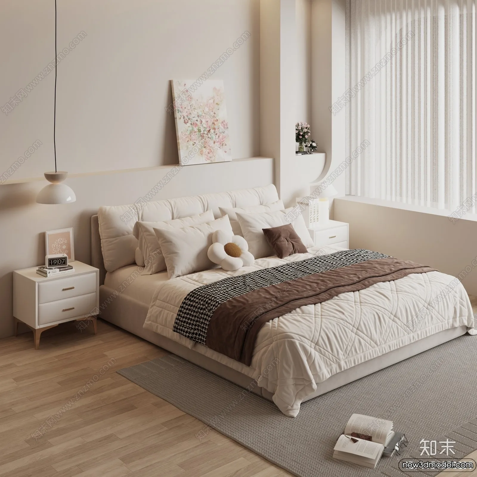 Bed 3D Models - 3D Furniture for Bedroom - 153