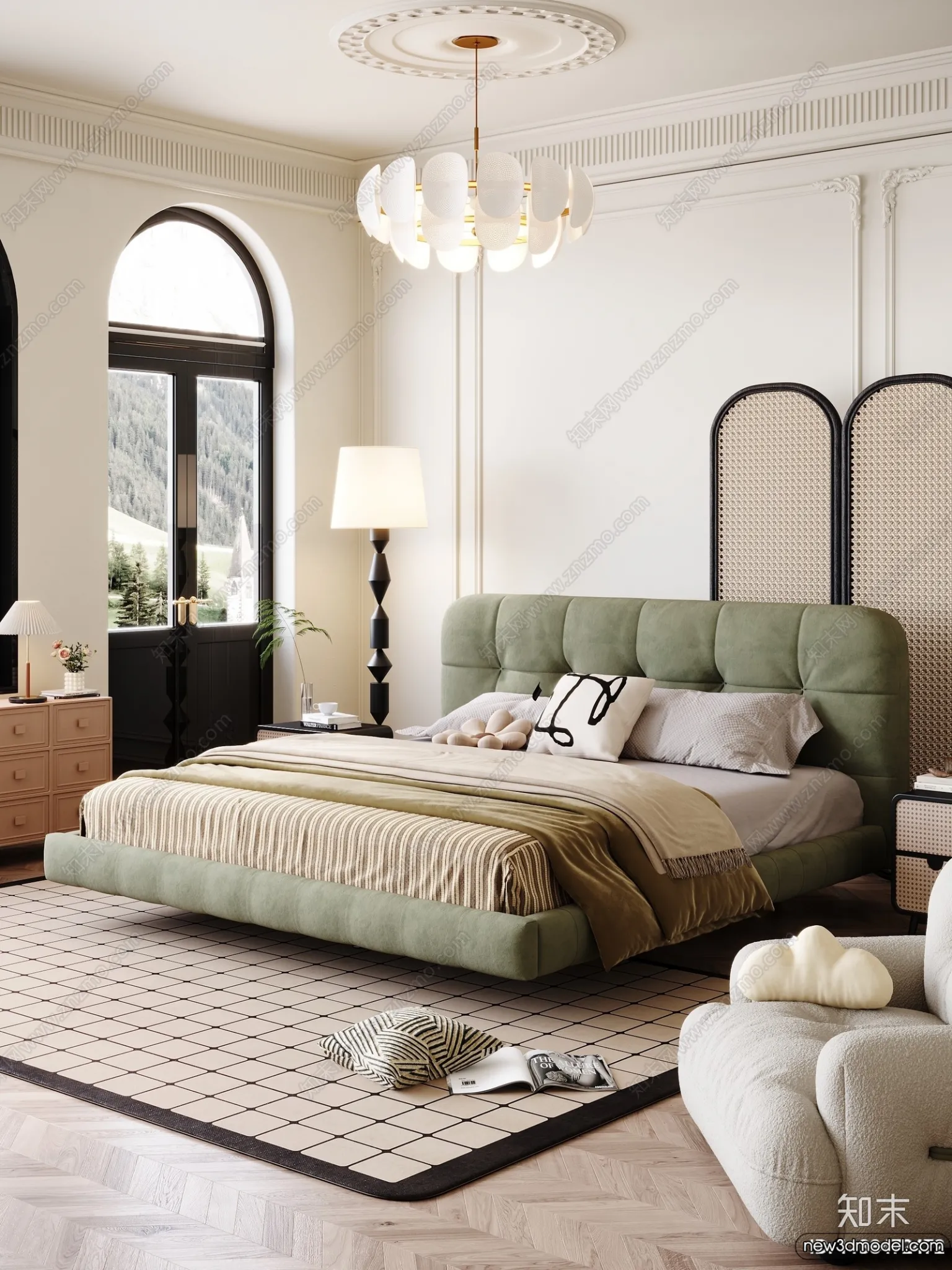 Bed 3D Models - 3D Furniture for Bedroom - 154