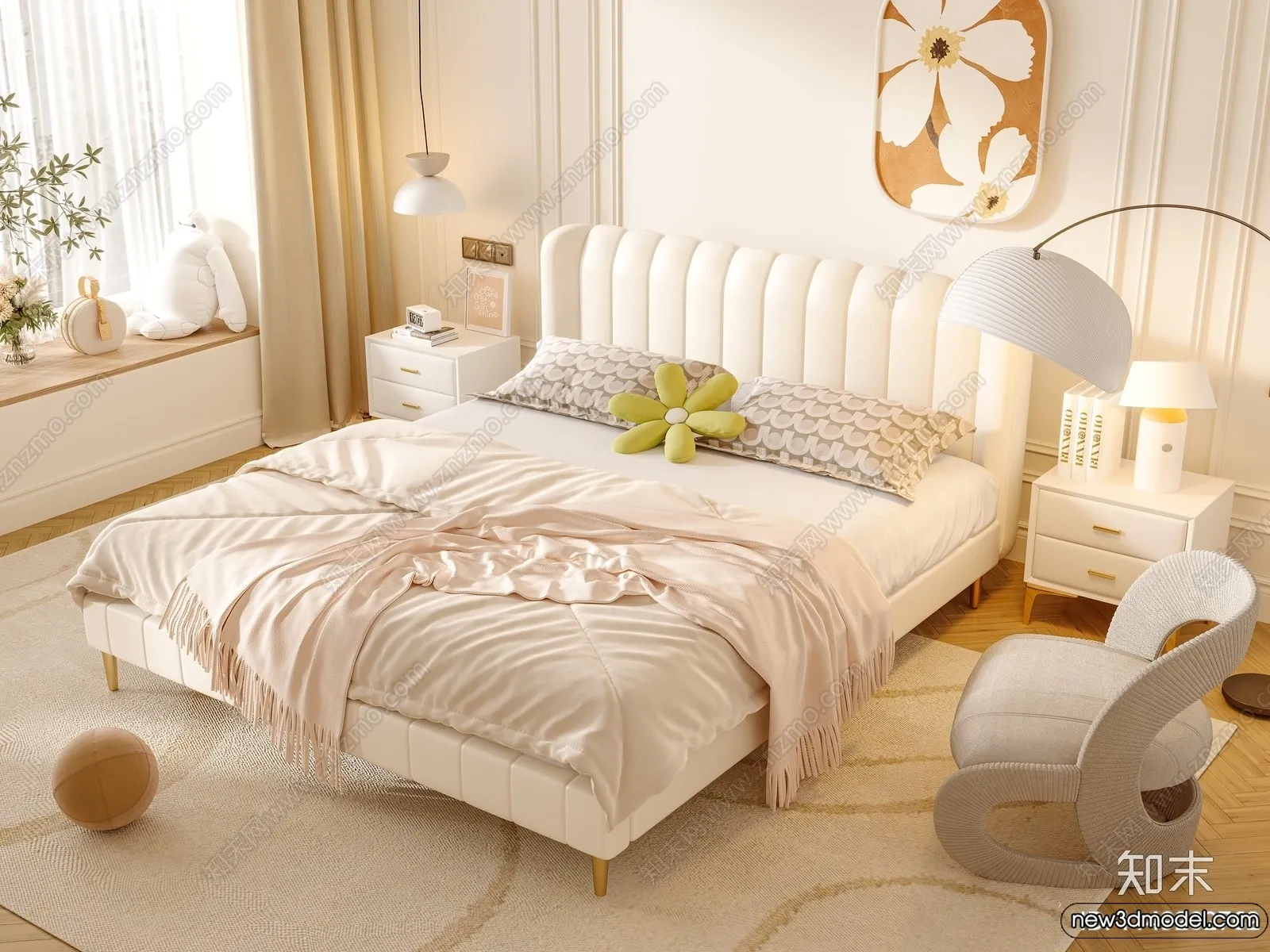 Bed 3D Models - 3D Furniture for Bedroom - 155