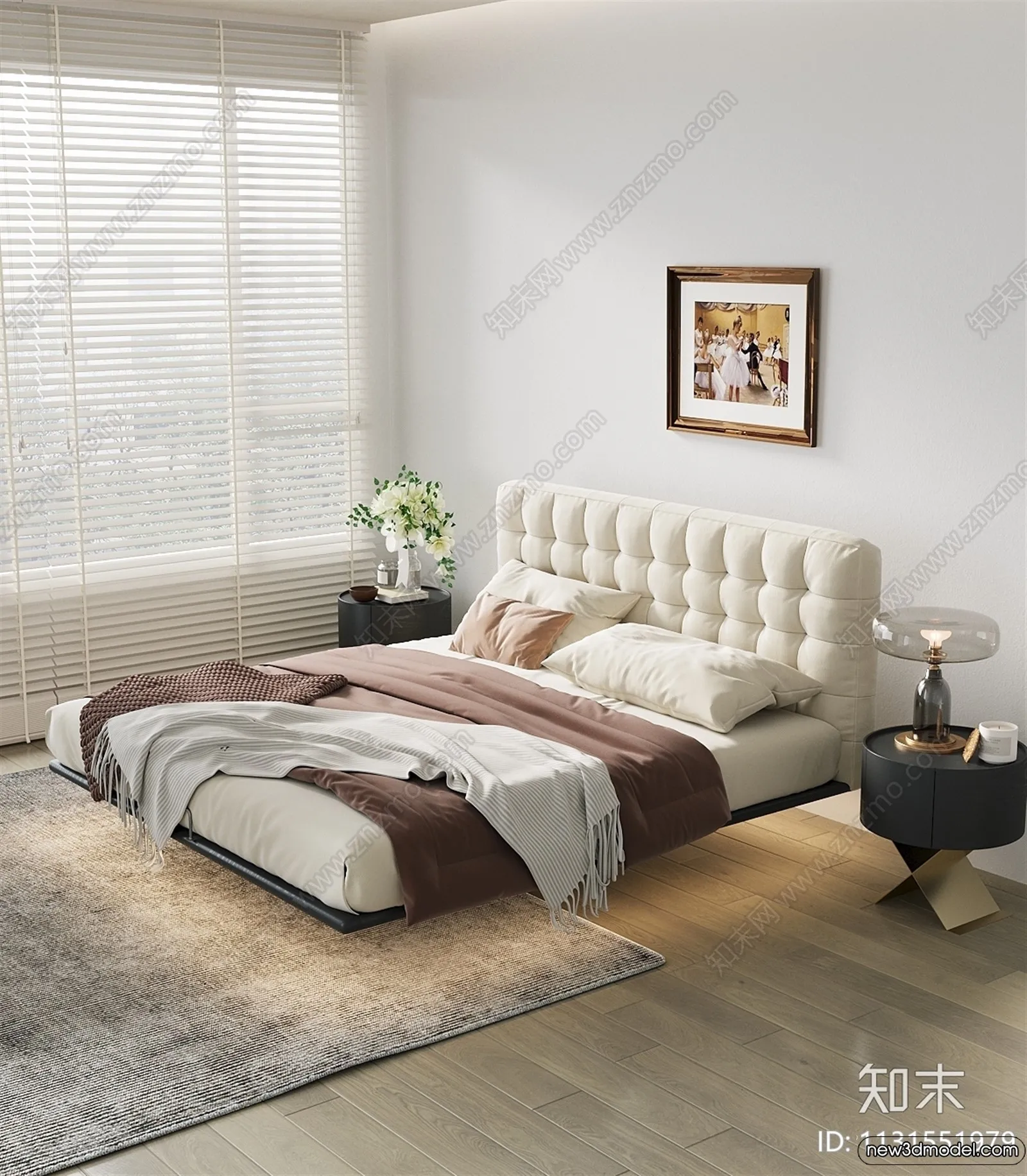 Bed 3D Models - 3D Furniture for Bedroom - 157