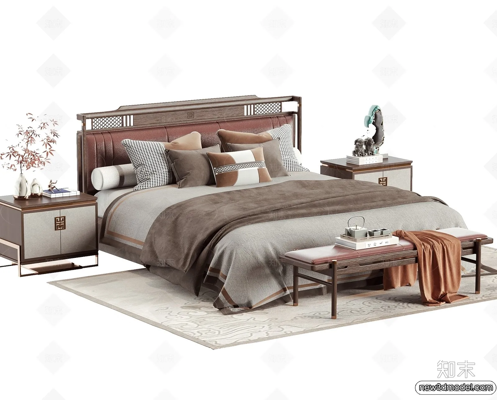 Bed 3D Models - 3D Furniture for Bedroom - 161