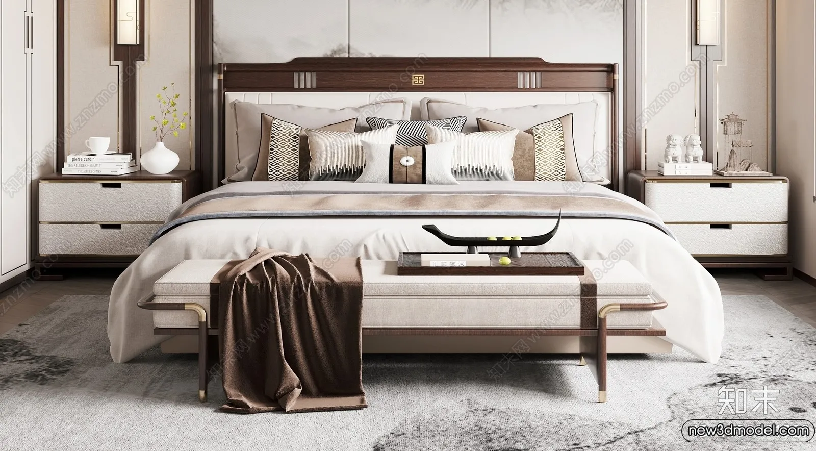 Bed 3D Models - 3D Furniture for Bedroom - 163