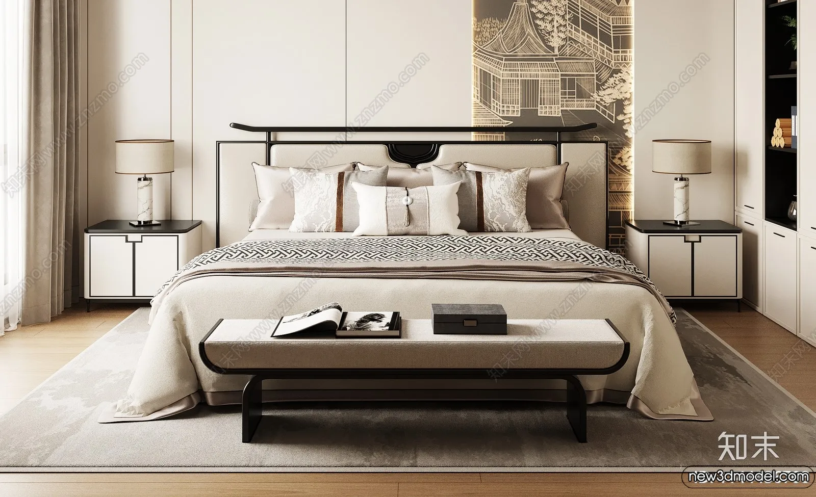 Bed 3D Models - 3D Furniture for Bedroom - 167