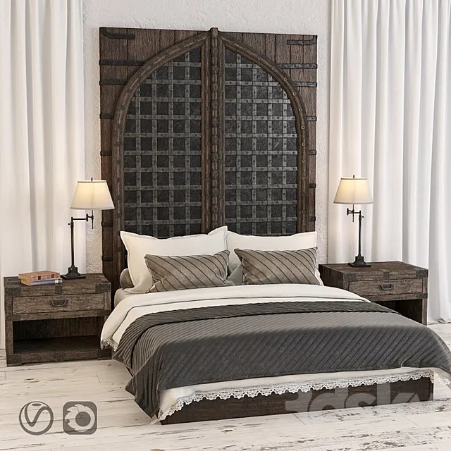 BED _ RH INDIAN FORTRESS 3D Model