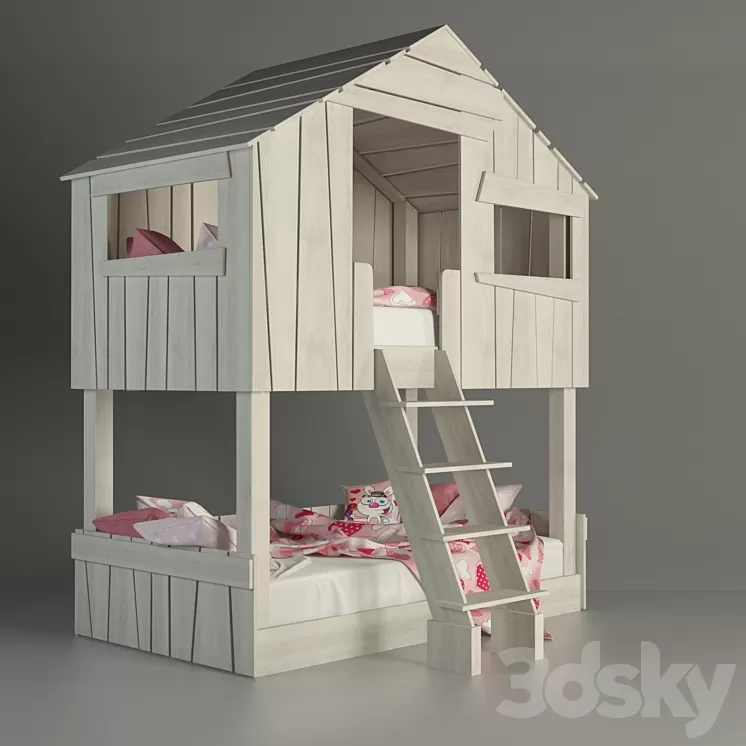 Bed – a house for a child's room 3D Model