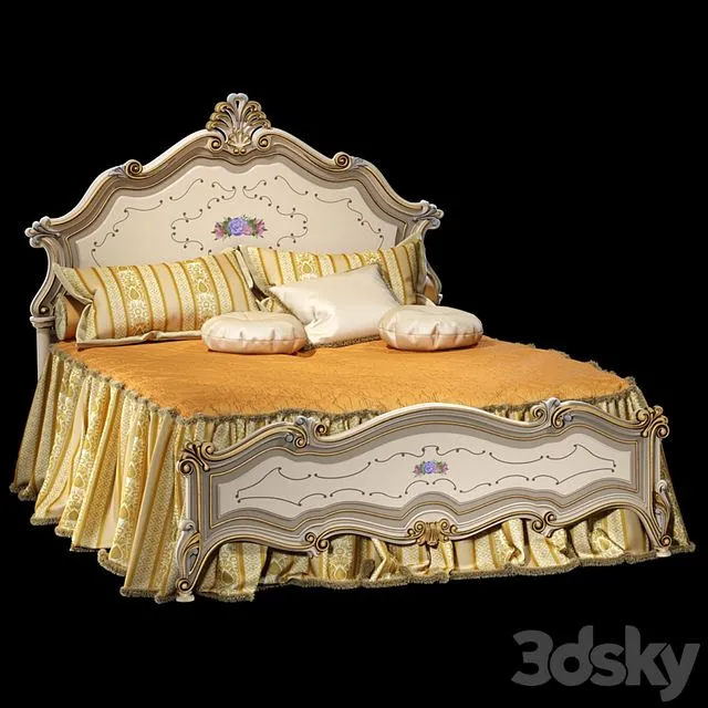 Bed Alberto_Mario_Ghezzani_Barocco 3D Model