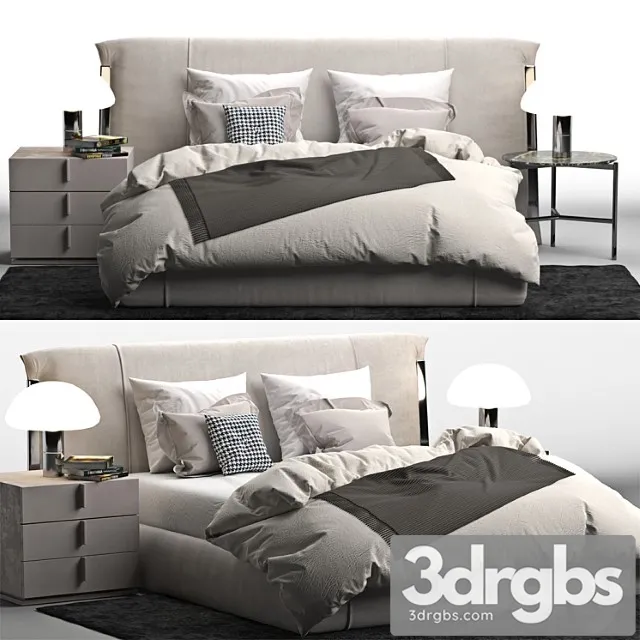 Bed amal flou 2 3D Model Free
