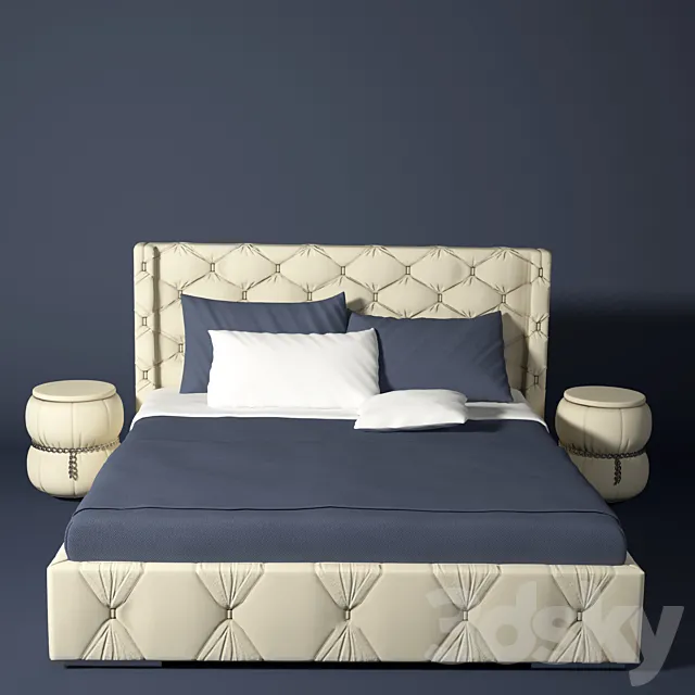 Bed and bedside tables Target point Capri 3DModel
