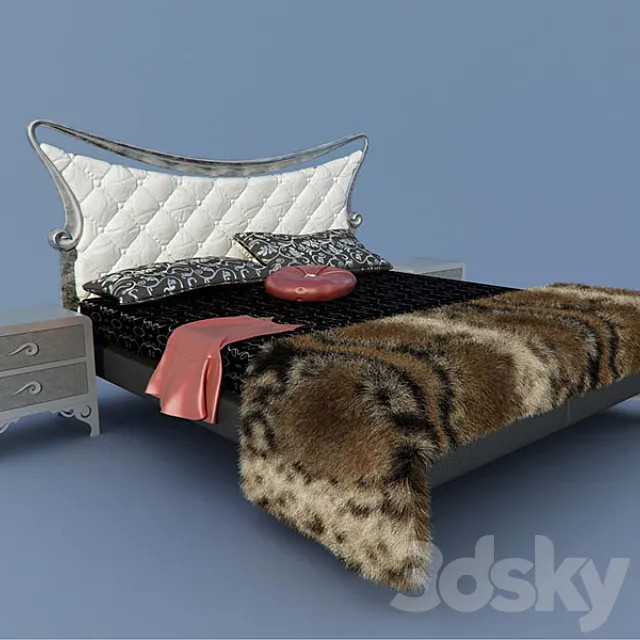 Bed and bedside thumbs "DaVinchi" 3DModel