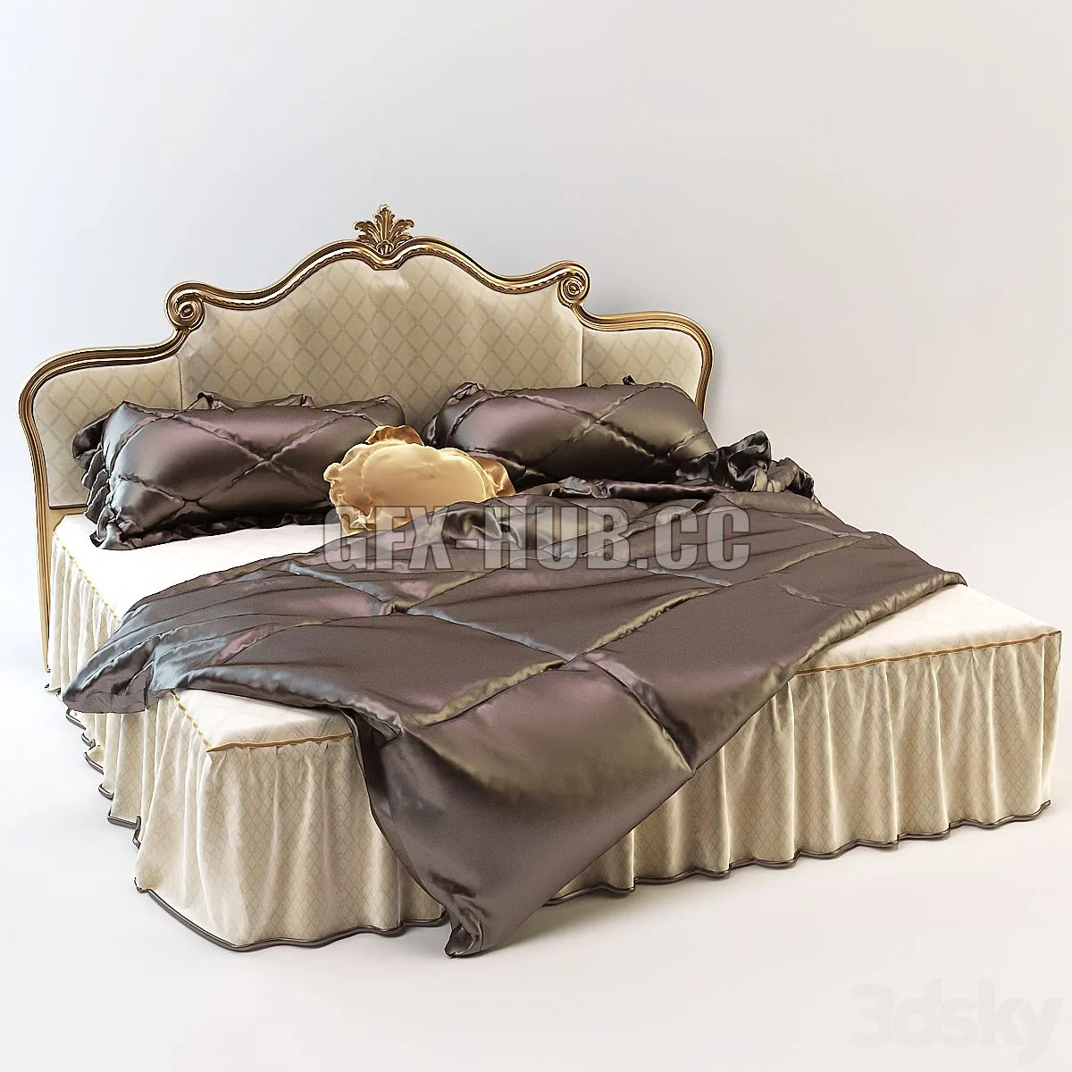 Bed Angelo Cappellini Brahms 3D Model