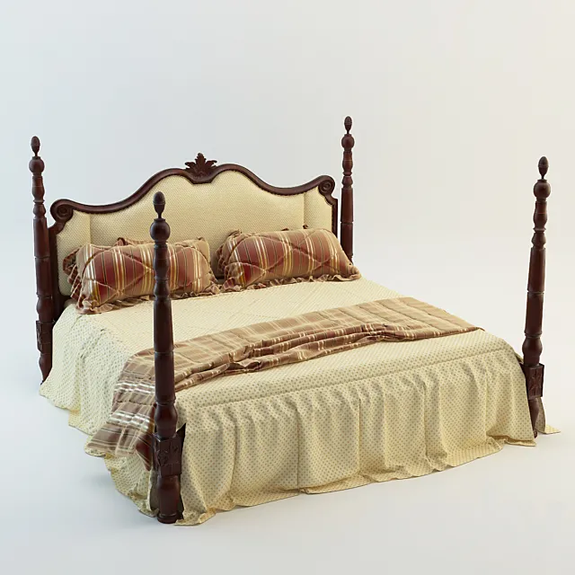 Bed Angelo Cappellini Brahms Set 200_2 3D Model