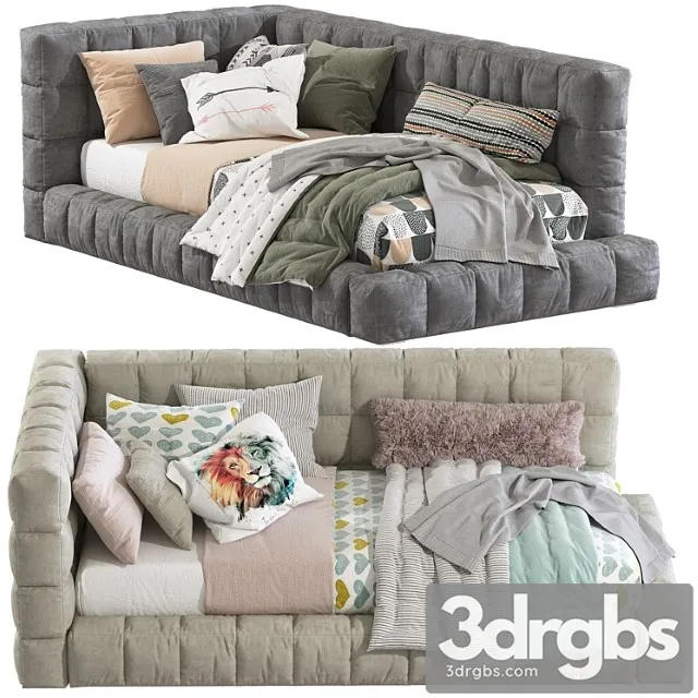 Bed Baldwin Lounge Corner Upholstered Bed 2 3D Model Free