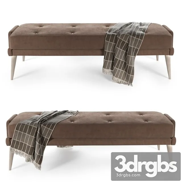 Bed bench 2 3D Model Free