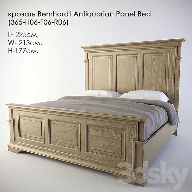 Bed Bernhardt Antiquarian Panel Bed (365-H06-F06-R06) 3DModel