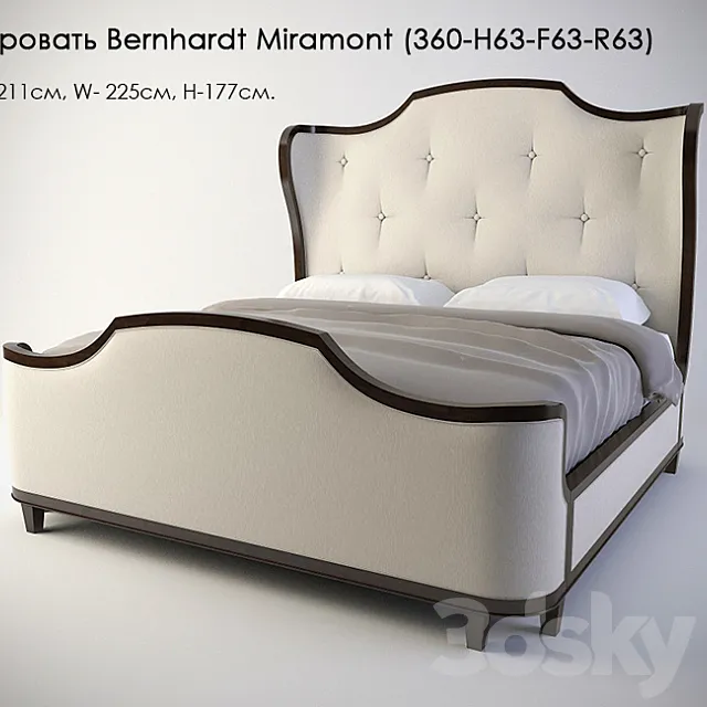 Bed Bernhardt Miramont (360-H63-F63-R63) 3DModel