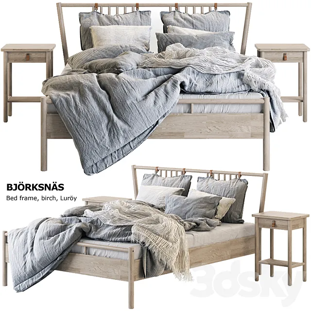 Bed BJORKSNAS Ikea _ Ikea 3DModel