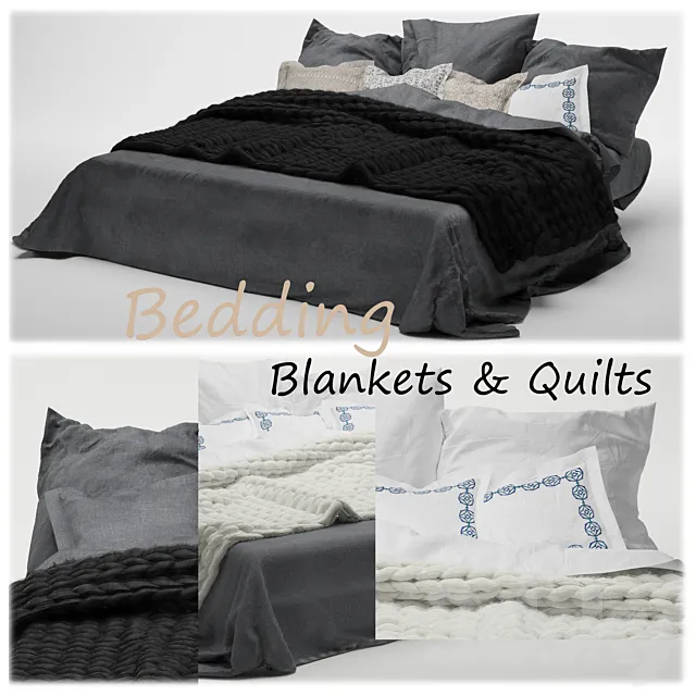 Bed blanket wrap 3D Model