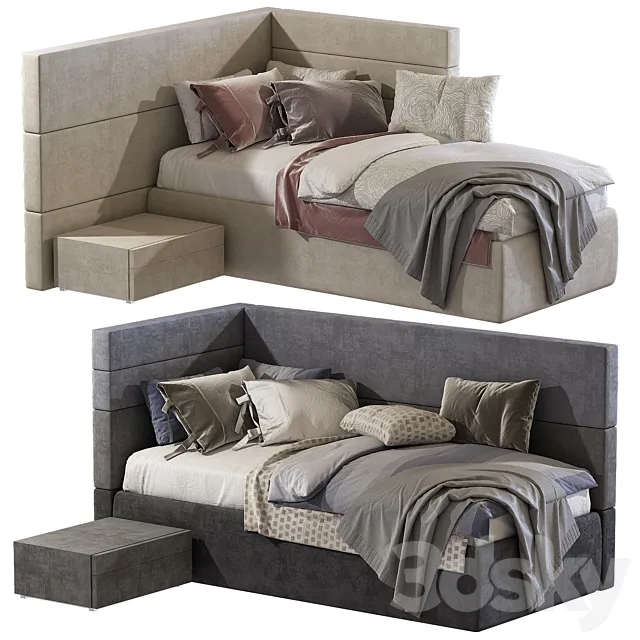 Bed BOISERIE SET _ Twils 3D Model