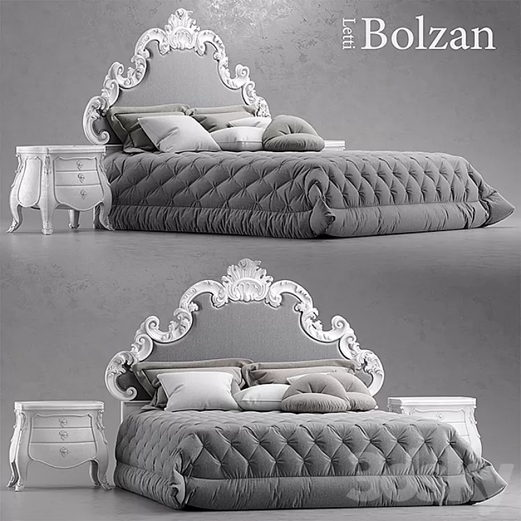 Bed Bolzan Letti FLORENCE CHIC 3D Model