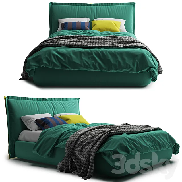 Bed Bolzan Letti Handsome Big 3DModel