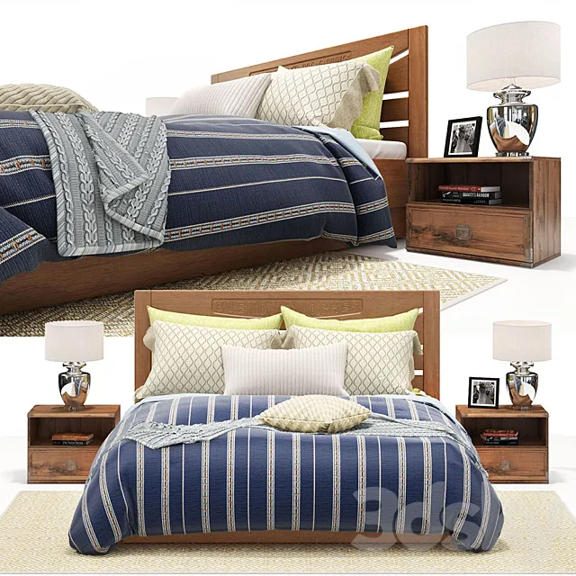 Bed Buenos Noches (mattress 2000x1600) 3D Model