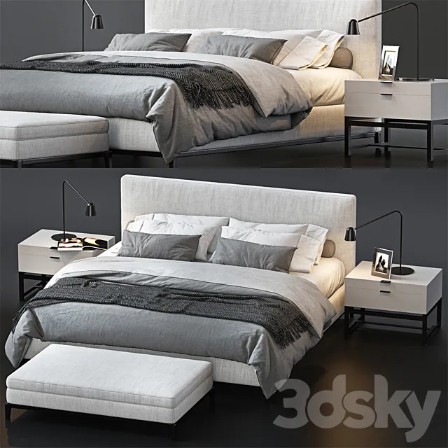 BED BY MINOTTI 5 3DModel