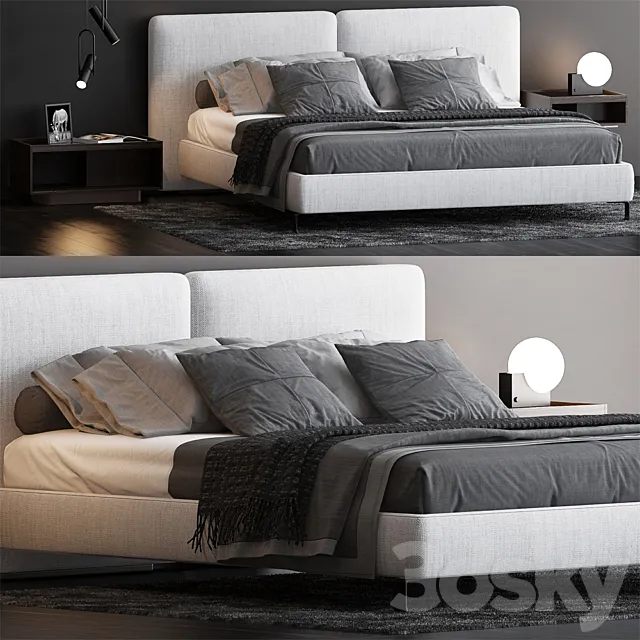 BED BY MINOTTI 8 3D Model