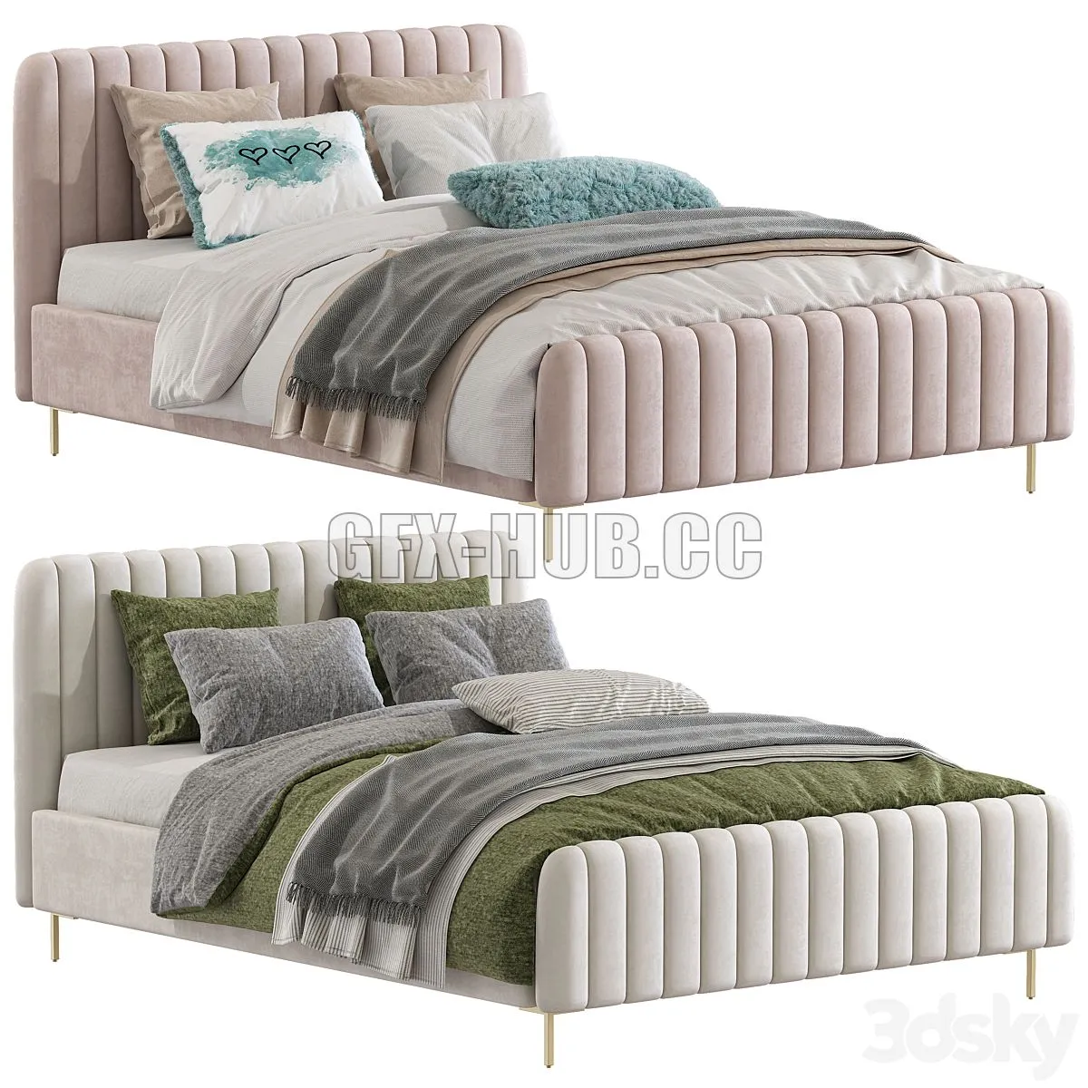 Bed Candelabra Home Angela Bed 230 3D Model
