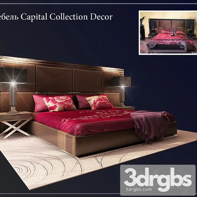 Bed Capital Collection Decor 1 3D Model Free