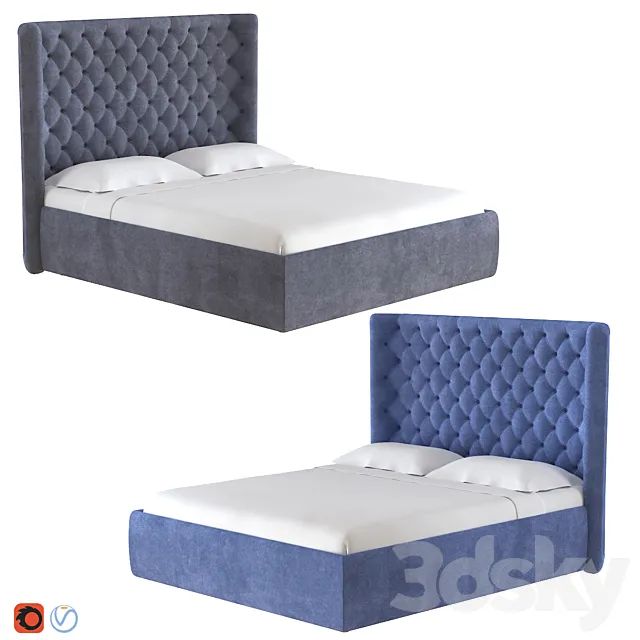 Bed Cardiff Unterzo 3D Model