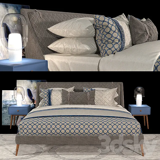 Bed CHELSEA - Berto salotti 3D Model