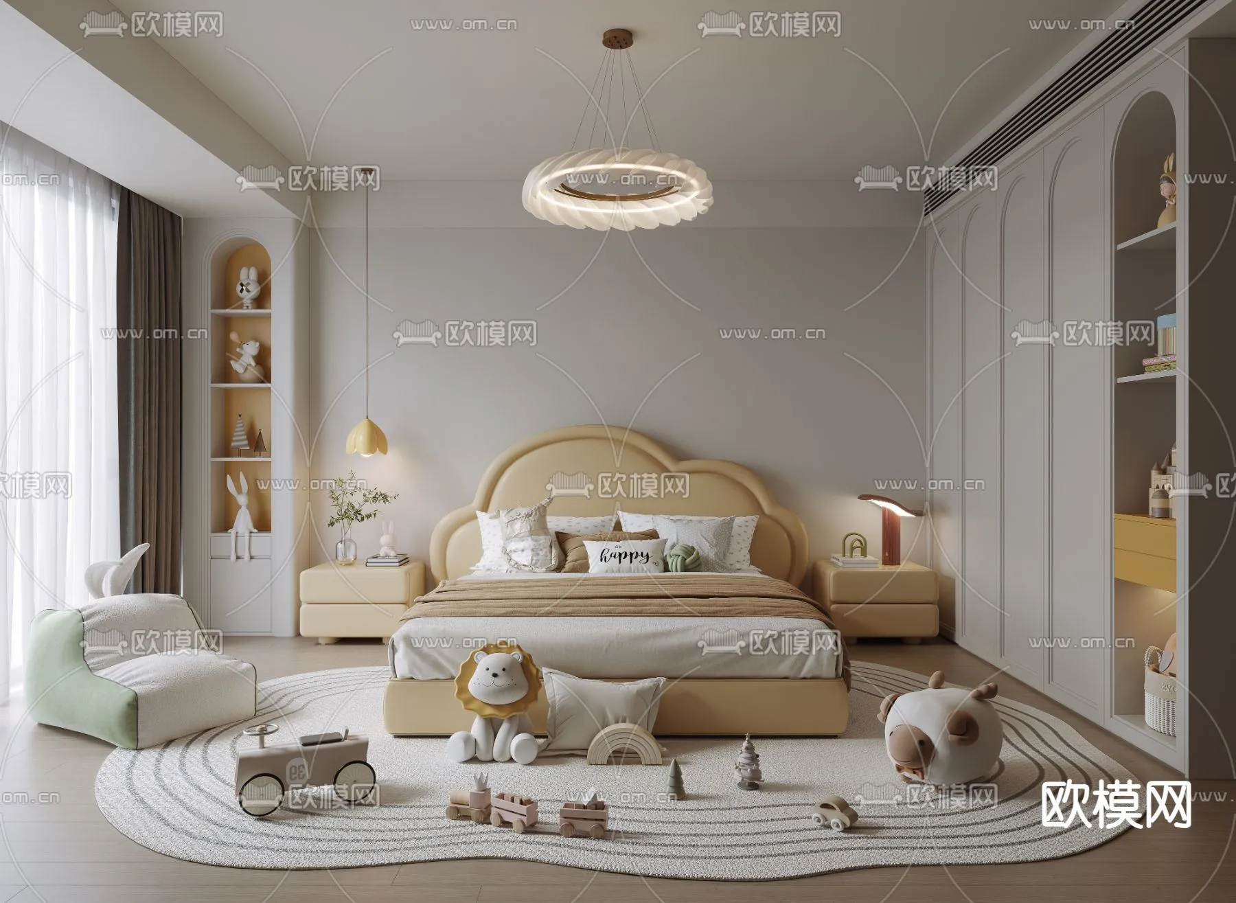 Bed Child - 3D Model For Interior Design - 417
