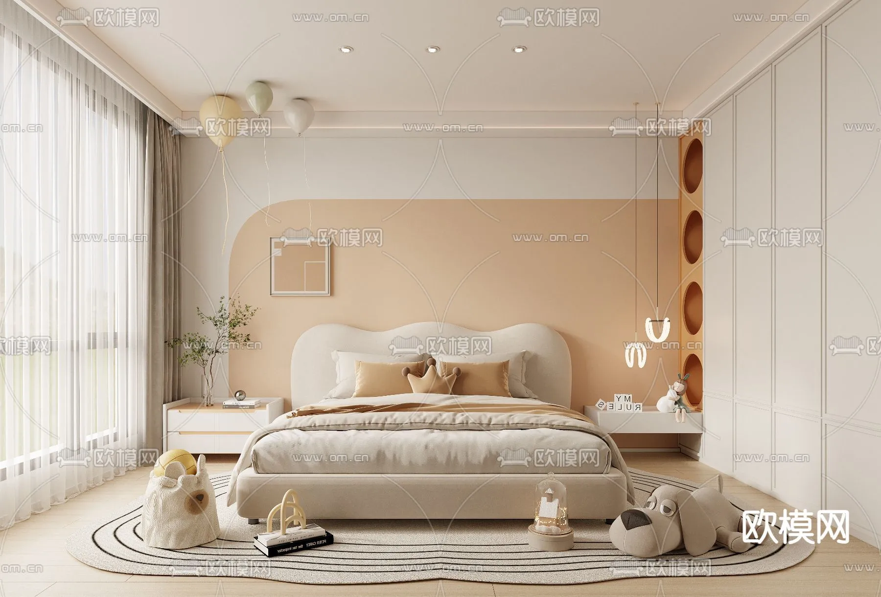 Bed Child - 3D Model For Interior Design - 418