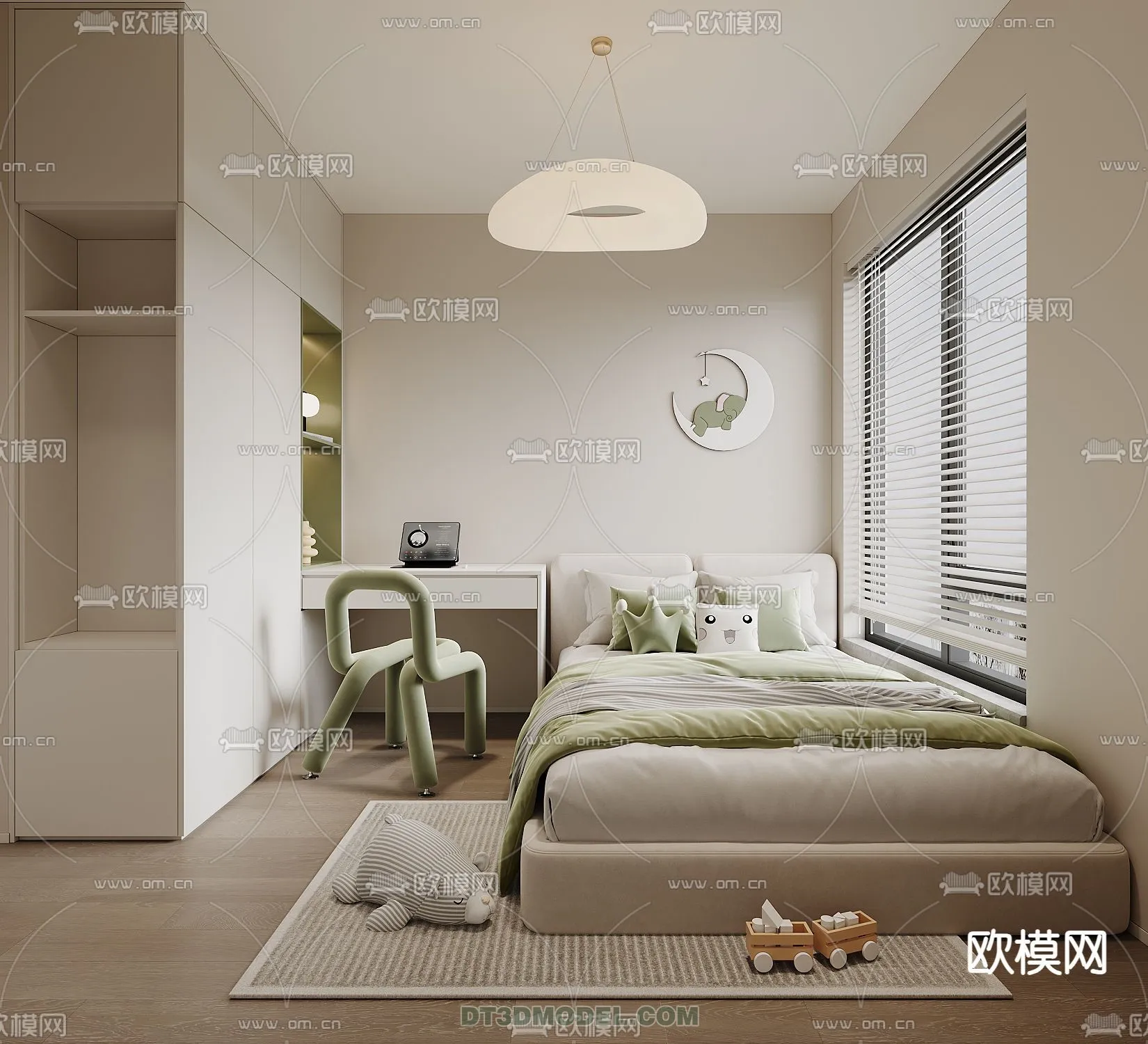 Bed Child - 3D Model For Interior Design - 422