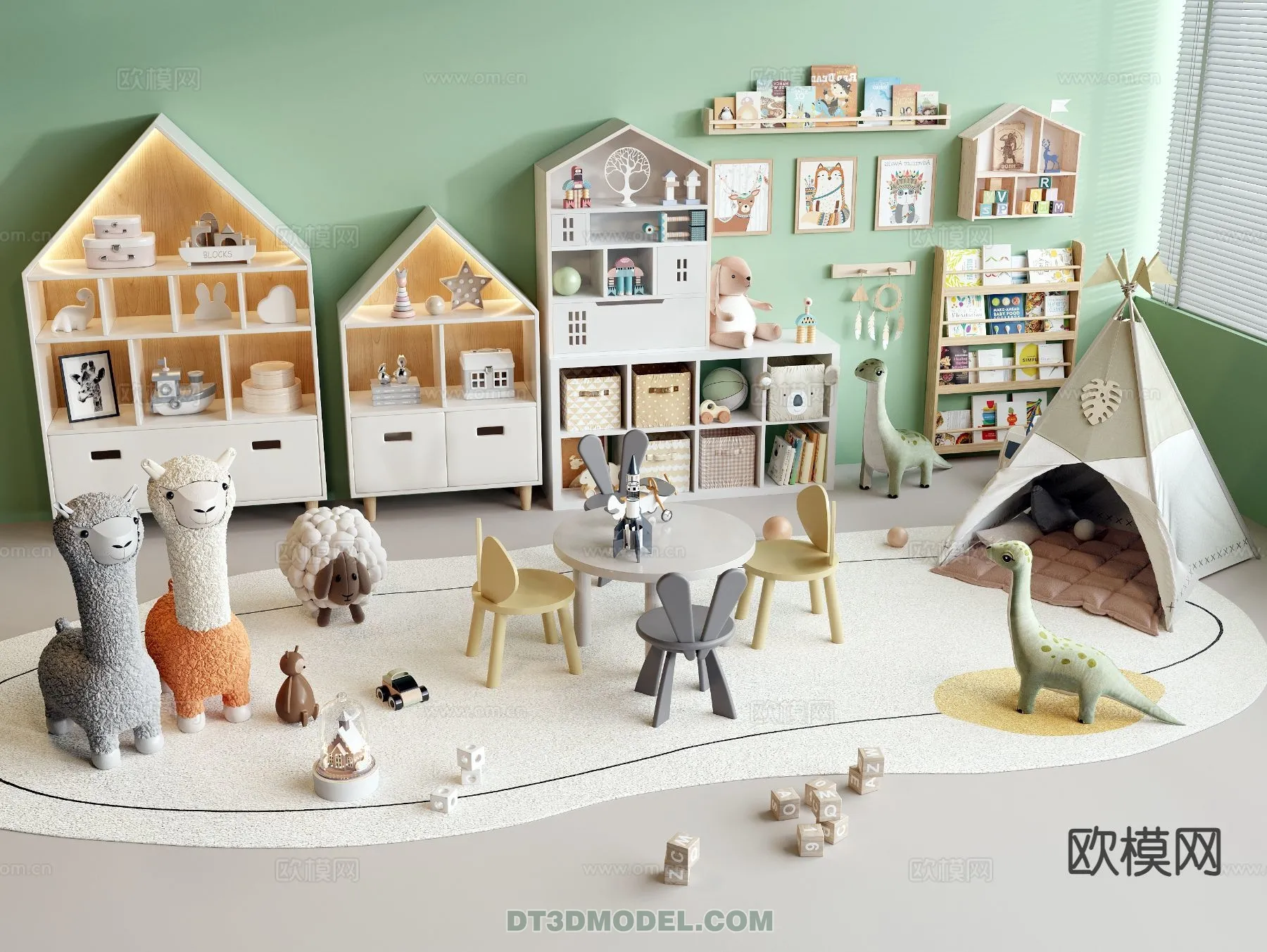 Bed Child - 3D Model For Interior Design - 430