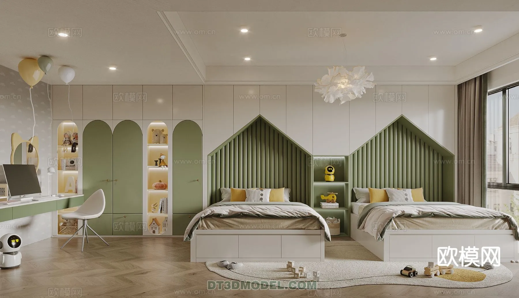 Bed Child - 3D Model For Interior Design - 432