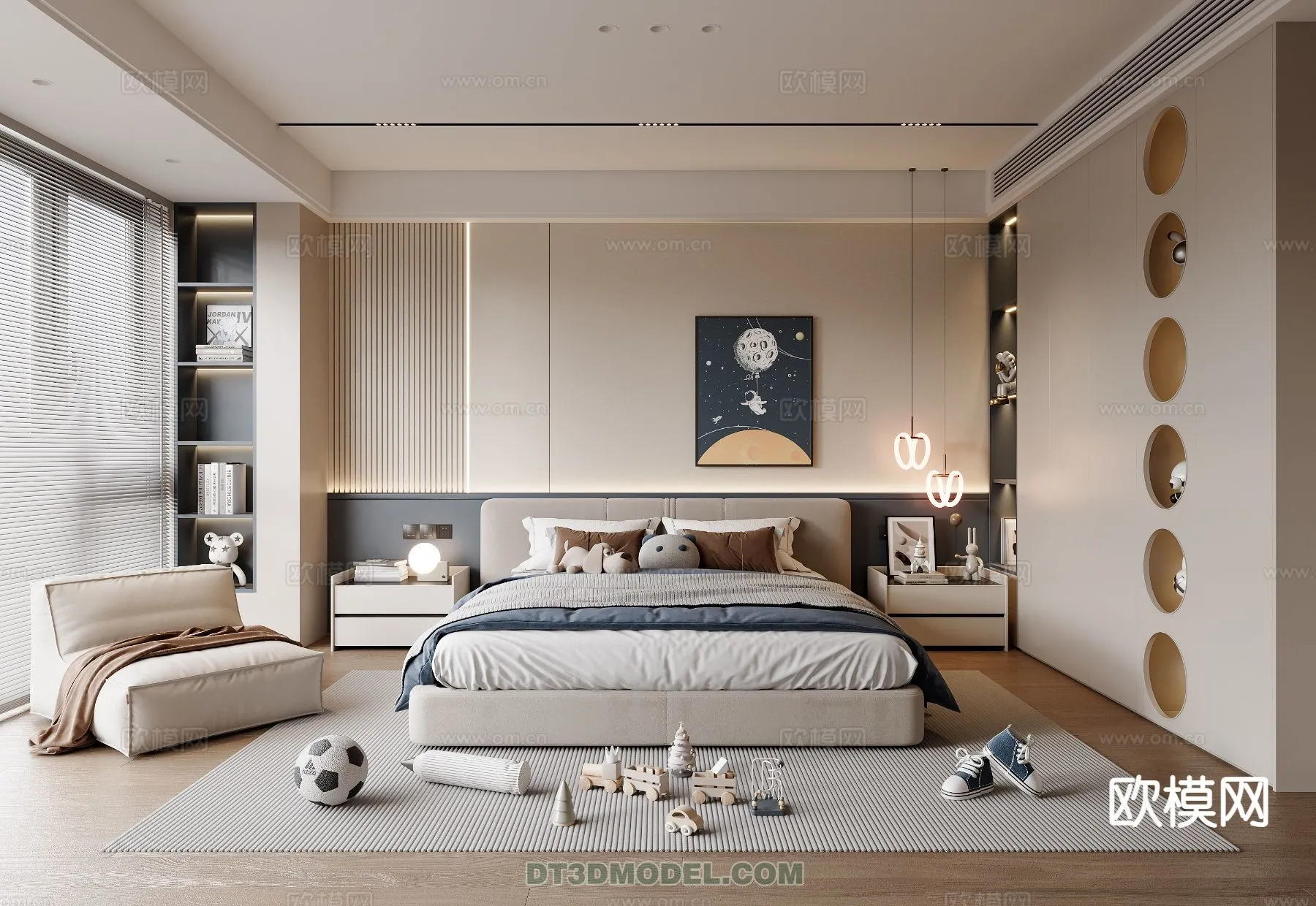 Bed Child - 3D Model For Interior Design - 436