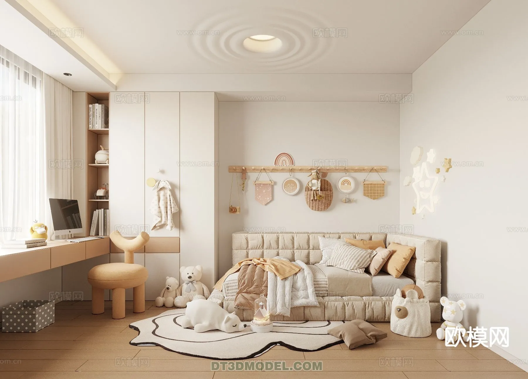 Bed Child - 3D Model For Interior Design - 438