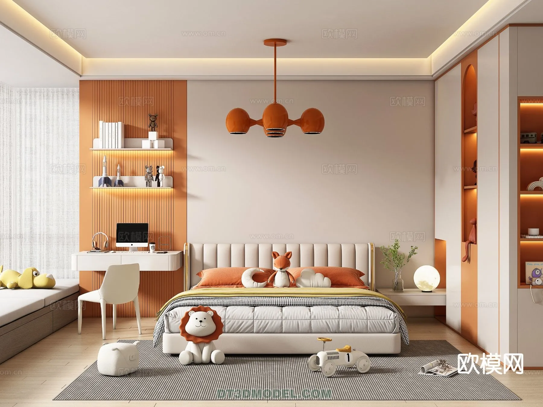 Bed Child - 3D Model For Interior Design - 442