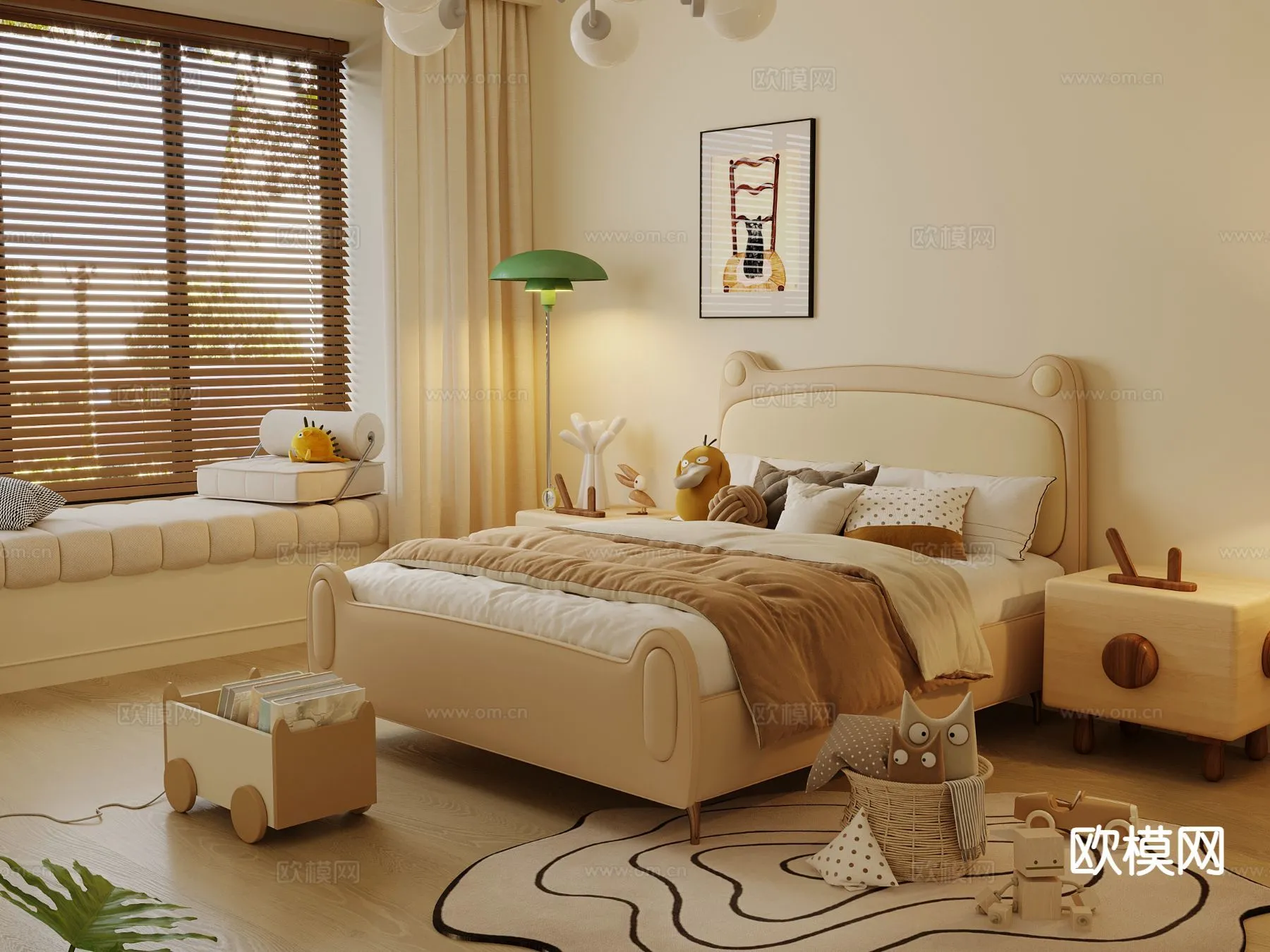 Bed Child - 3D Model For Interior Design - 447