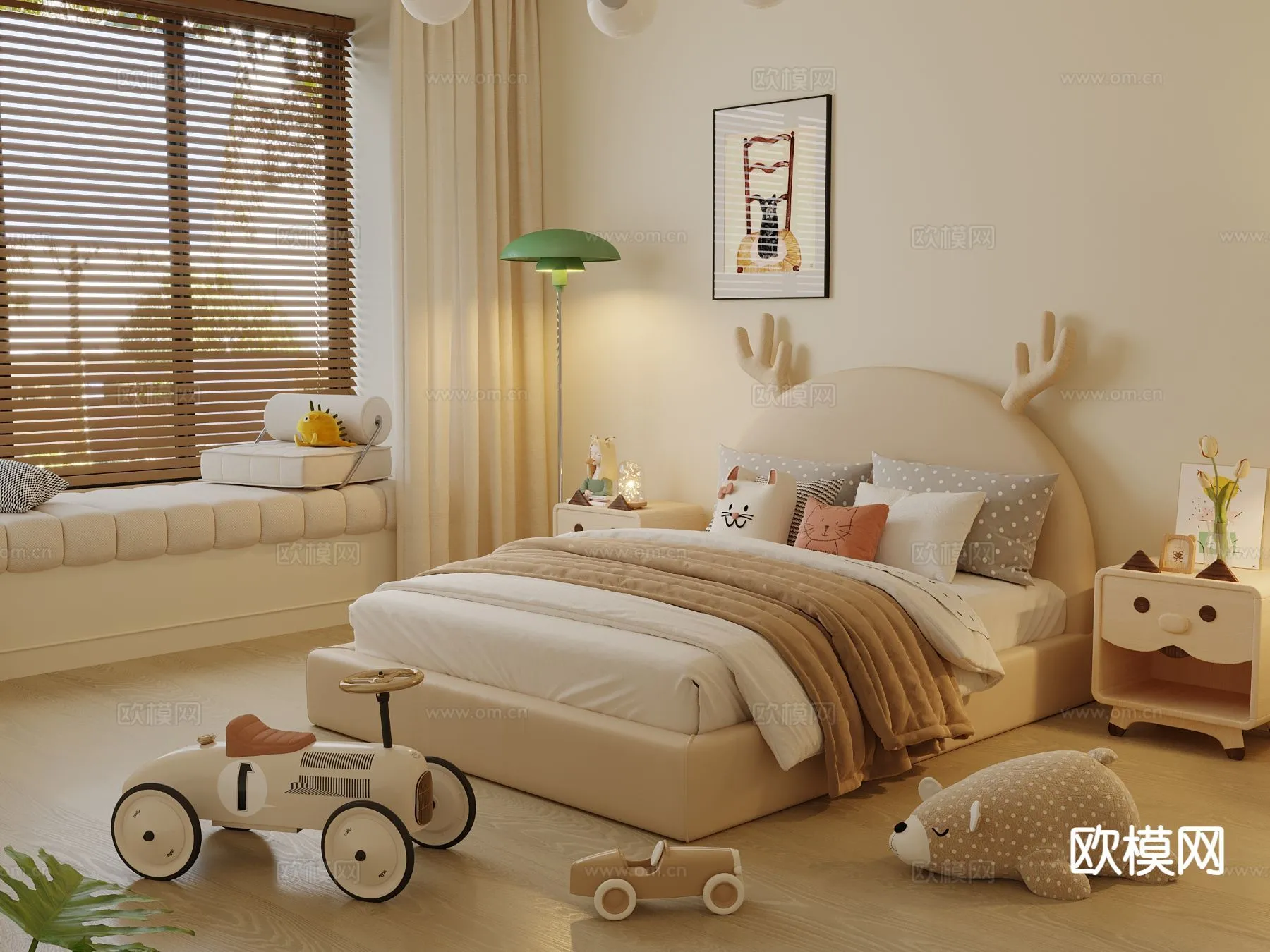 Bed Child - 3D Model For Interior Design - 451